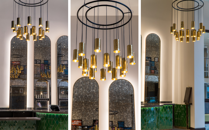 Brass Chandeliers in The Grand Opera House